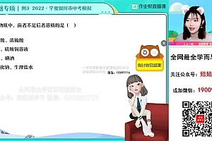 【2023寒】初三化学寒假A+班 杨雯智 网盘下载(10.37G)