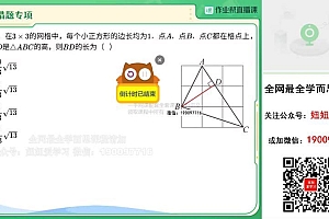 【2023寒】初三数学寒假A+班 徐丝雨 网盘下载(9.50G)