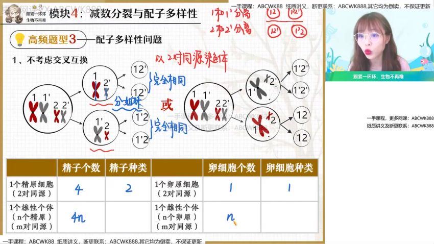 【2022春】高一生物尖端班谢一凡 网盘下载(8.95G)
